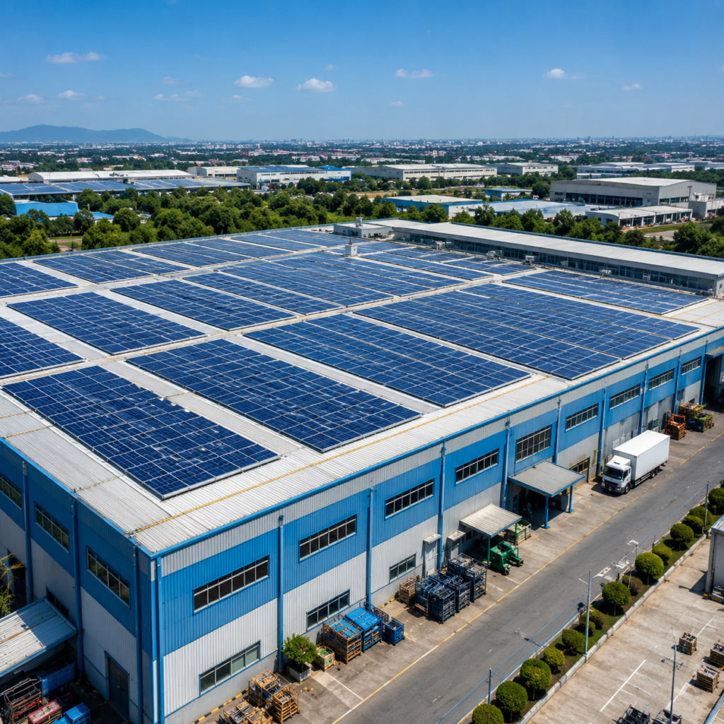 Commercial solar for factories
