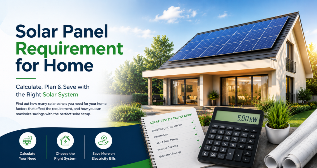 Solar panel requirement for home - Natural Power